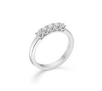 Mads Z Crown Alliance Ring 14 ct. White gold 0,04 ct. 1641845-54 - Woman - Whitegold Silver 54