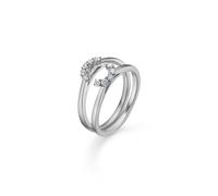 Mads Z Crown Tiara Ring 14 ct. White gold 0,20 ct. 1641920-56 - Woman - Whitegold Silver 56