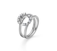 Mads Z Crown Tiara Ring 14 ct. White gold 0,40 ct. 1641940-56 - Woman - Whitegold Silver 56