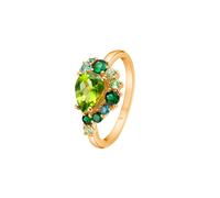 Mads Z Four Seasons-Spring Peridot Ring 14 ct. Gold 1546033-56 - Woman - Gold Gold/Green 56