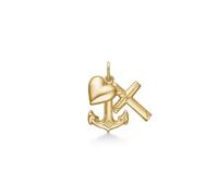 Mads Z Hope Faith and Love Pendant 14 ct. Gold 8530545 - Woman - Gold Gold 42 cm