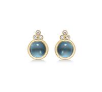 Mads Z Pantheon Earrings 14 ct. Gold 0,06 ct. 1516168 - Woman - Gold Blue/Gold