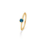 Mads Z Poetry Solitaire London Blue Ring 14 ct. Gold 1546051-56 - Woman - Gold Blue/Gold 56