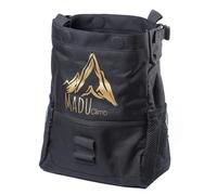 Madu Climb - Bouldering Chalk Big Bucket Large Self-Standing Chalk Bag with Magnetic Closure, Fleece Lining, Zippered Pockets & Brush Holders - Limited Black Edition