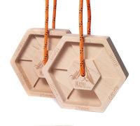 Madu Climb - Portable Fingerboard Solid Hardwood 6-Edge Hangboard for Rock Climbing Training | Compact One-Piece Grip Strength Tool for Climbers (2)