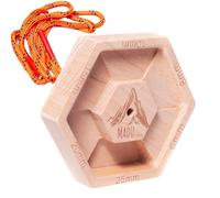 Madu Climb Portable Fingerboard - Solid Hardwood 6-Edge Hangboard for Rock Climbing Training | Compact One-Piece Grip Strength Tool for Climbers (1)