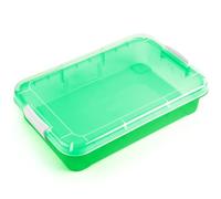 Madzee 15Inch Portable Sensory Bin Play Tray with Lid, (green)
