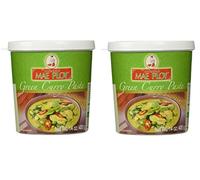 Mae Ploy Thai Green Curry Paste FLaNnO, 2 Pack (14 oz jar)