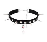 Maeaccx Punk Serpent Choker Adjustable Necklace Goth Soft Collar Chain Rock Stylish Bullet Choker Accessories for Women, Metal, No Gemstone