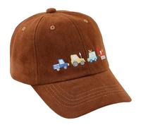 Maeau Baseball Cap for Kids Boys Girls Embroidery Car Trucker Hat Toddler Adjustable Baseball Hats Vintage Washed Cotton Sun Cap for 3-8 Years Coffee 3-8 Yeras