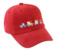 Maeau Baseball Cap for Kids Boys Girls Embroidery Car Trucker Hat Toddler Adjustable Baseball Hats Vintage Washed Cotton Sun Cap for 3-8 Years Red 3-8 Yeras