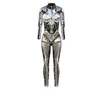 Maeau - Bodysuit Halloween Costume Women Skeleton Jumpsuit 3D Print Long Sleeve Catsuit Skinny Playsuit