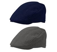 Maeau Gatsby Baker Boy Hat Newborn Peaked Hat Cap Baby Boys Flat Cap Vintage Driver Cap Blu+Gry 12-24 M