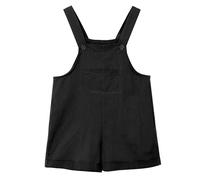 Maeau Girls One Piece Dungaree Baby Kids Overalls Short Jumpsuits Cotton Romper with Adjustable Straps Sleeveless School Street Outdoor Loose Tracksuit Shorts Black 9-10 Years