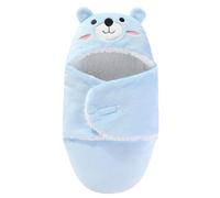 Maeau Newborn Baby Blanket Winter Fleece Wrap Blanket Infant Warm Blankets Swaddle C Blue 0-1 M