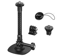 Maectech Flexible Adhesive Mount for Insta360 for GoPro Helmet Mounts 1Pcs | Carbon fiber rod,motorcycle mount for Osmo action 6/5Pro,3M strong head base kit for insta360 accessories,bike shooting vlog