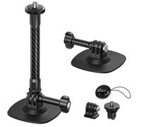 Maectech Flexible Adhesive Mount for Insta360 for GoPro Helmet Mounts 2Pcs | Carbon fiber rod,motorcycle mount for Osmo action camera,3M strong head base kit for insta360 accessories,bike shooting vlog