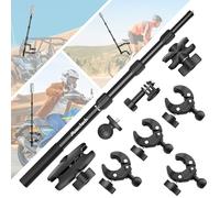 Maectech Motorcycle Camera Mount for Insta360 X5/X4/X3 for GoPro Handlebar Mount for Dji Osmo Action Bike Mount for Insta360 X5 Accessories