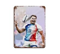 MAEDRW French Athlete Antoine Dupont Posters Retro Poster Metal Tin Sign Chic Art Retro Iron Painting Bar People Cave Cafe Family Garage Poster Wall Decoration 12x16inch(30x40cm)