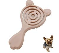 MAEELOU Cat-Ear Design Puppy Brush, Gentle Soft-Bristle Small Dogs Plastic Detangling Grooming Tool, Fit for Yorkie Shih Tzu Maltese Maltipoo (Light Pink)