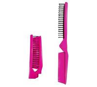 MAEELOU Folding Small Dog Grooming Brush - Perfect for Shih Tzus, Yorkies, and Maltipoos - Ideal Puppy Hair Brushes for Maltese and Small Breeds (Rose Red)
