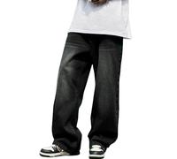 MAEHARRT Baggy Jeans for Men Women Y2k Skater Vintage Plain Pants 2023 Casual Wide Leg Jeans Loose Fit Denim Hip Hop Jeans, #2-grey, Medium