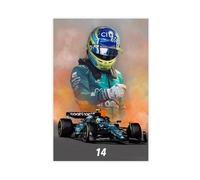 maehbya 2023 Alonso Aston Martin F1 AMR23 Poster Canvas Poster Bedroom Decor Landscape Office Room Decor Gift 16x24inch(40x60cm)