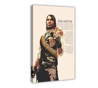 maehbya John Marston Infographical Poster Canvas Poster Bedroom Decor Landscape Office Room Decor Gift 08x12inch(20x30cm)