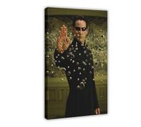 maehbya Neo from The Matrix Stopping Bullets Poster Canvas Poster Wall Art Decor Print Picture Paintings for Living Room Bedroom Decoration 24x36inch(60x90cm)