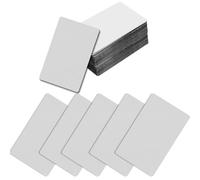 MaehSab Aluminum Laser Engraved Silver Name Cards, DIY VIP Cards DIY (86 x 54 mm) - 100 Pack