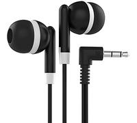 Maeline Bulk Earbuds with 3.5 mm Headphone Plug - 20 Pack Wholesale Bundle - Black