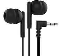 Maeline Bulk Earbuds with 3.5 mm Headphone Plug - 20 Pack Wholesale Bundle - Jet Black