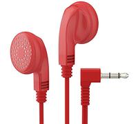 Maeline Bulk Earphones with 3.5 mm Headphone Plug - 10 Pack - Red
