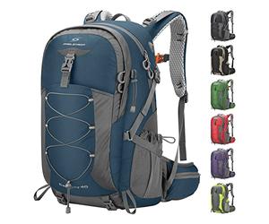 Maelstrom 40L Hiking Backpack, Lightweight Camping Daypack with Rain Cover | Water-Resistant Rip-Stop Nylon, Wet/Dry Separation, Multi-Pockets, Survival Whistle. Ideal For Men, Women, Travel, Trekking