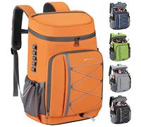 Maelstrom Cooler Backpack - 32L/35 Can Insulated Soft Cooler Lunch Bag for Camping, Beach, Hiking & Shopping,Orange