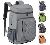 Maelstrom Cooler Backpack - 35 Can Insulated Soft Cooler Lunch Bag for Camping, Beach, Hiking & Shopping,Grey