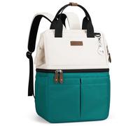 Maelstrom Cooler Backpack, 36 Cans Insulated Backpack Cooler, Soft Leakproof Double Deck Cooler Bag, Lightweight Lunch Backpack for Men & Women,Perfect for Beach Travel, Camping & Work (Beige-Green)