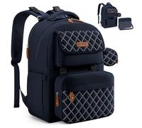 Maelstrom Diaper Bag Backpack - Expandable Large Baby Bag for 2 Kids/Twins Baby Stuff (45L MAX), with Removable Cross Body Bottle Bag for Mom/Dad,Stylish Nappy Bag Gift for Boys/Girl-Navy Blue