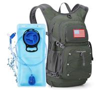 Maelstrom Hydration Backpack, Hiking Backpack with 3L Water Bladder, High Flow Bite Valve Water Backpack Men Women Lightweight Insulation for Hiking, Cycling, Running, Climbing, Camping, Olive Green