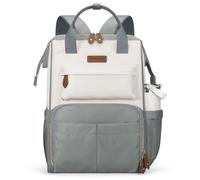 Maelstrom Laptop Backpack, Fits 15.6-17.3 Inch Travel Backpack for Women Men, Waterproof College School Computer Bag, Anti-theft Business Work Bag with Luggage Strap (Grey, 21L)