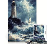Maelstrom Lighthouse Adult Jigsaw Puzzles1000 Pieces Enjoyable Game High Def Print Family Enjoyable (38x26cm)