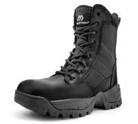 Maelstrom Military Tactical Work Boots for Hiking, Motorcycling, EMT and Outdoor Combat, Black Wp, 9.5 UK