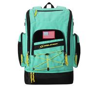 Maelstrom Swim Backpack,35L Swimming Bag with Separate Shoes Compartment,Swim Gear Bag for Beach,Athlete Sports Gym Rucksack for Men and Women-Aqua Blue