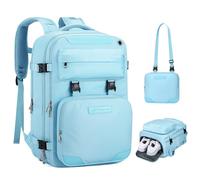 Maelstrom Travel Backpack for Women, Large School Backpack, Waterproof Work Backpack with Detachable Crossbody Bag (Blue, Large-Upgrade)