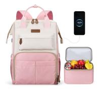 Maelstrom Travel Laptop Backpack for Women Men,Backapck Fits 15.6-17.3 Inch Laptop, Teacher/Work Bag with Insulated Lunch Box