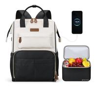 Maelstrom Travel Laptop Backpack for Women Men,Backapck Fits 15.6-17.3 Inch Laptop, Teacher/Work Bag with Insulated Lunch Box