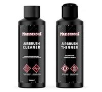 Maelstromz - Airbrush Cleaner & Thinner Duo Pack, Paint Cleaning & Flow Improver Solution For Airbrush, Model Building - 2X 100Ml