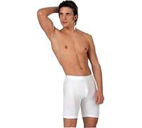 Männer hervorragende Qualität weicher Baumwolle langes Bein Boxer shorts-alle Größen (Ref:1150) (Medium, weiß(White))
