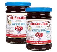 Maepranom Thai Chilli Paste Nam Prik Pao in Jar 228g (Pack of 2) HALAL