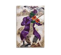 Märc Chägall Painter Work Posters《 Fiddler on The Roof 》 Wall Art Painting Canvas Living Room Prints Bedroom Decor Artworks 20x30inch(50x75cm)